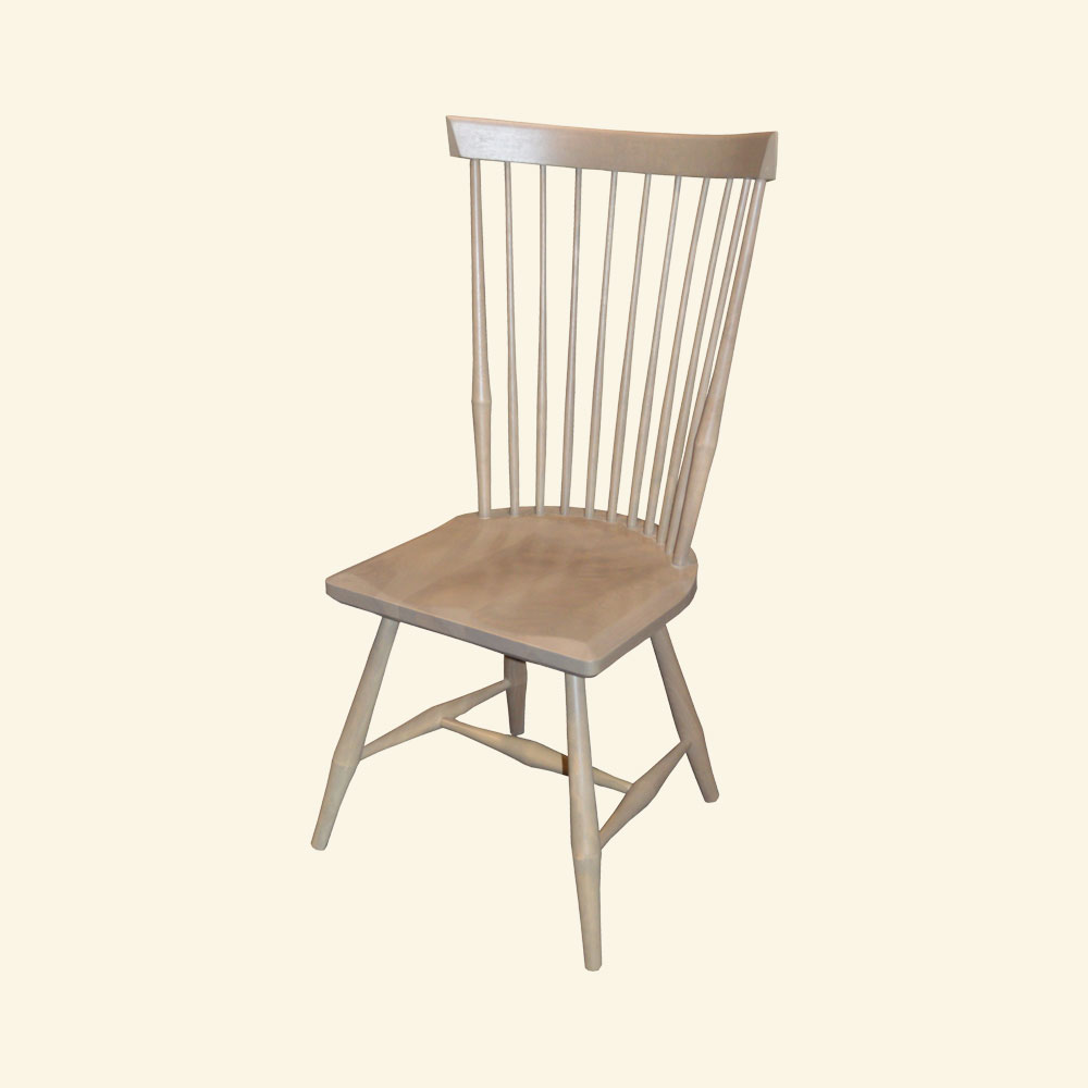 French Country Fan Back Side Chair, Millstone paint