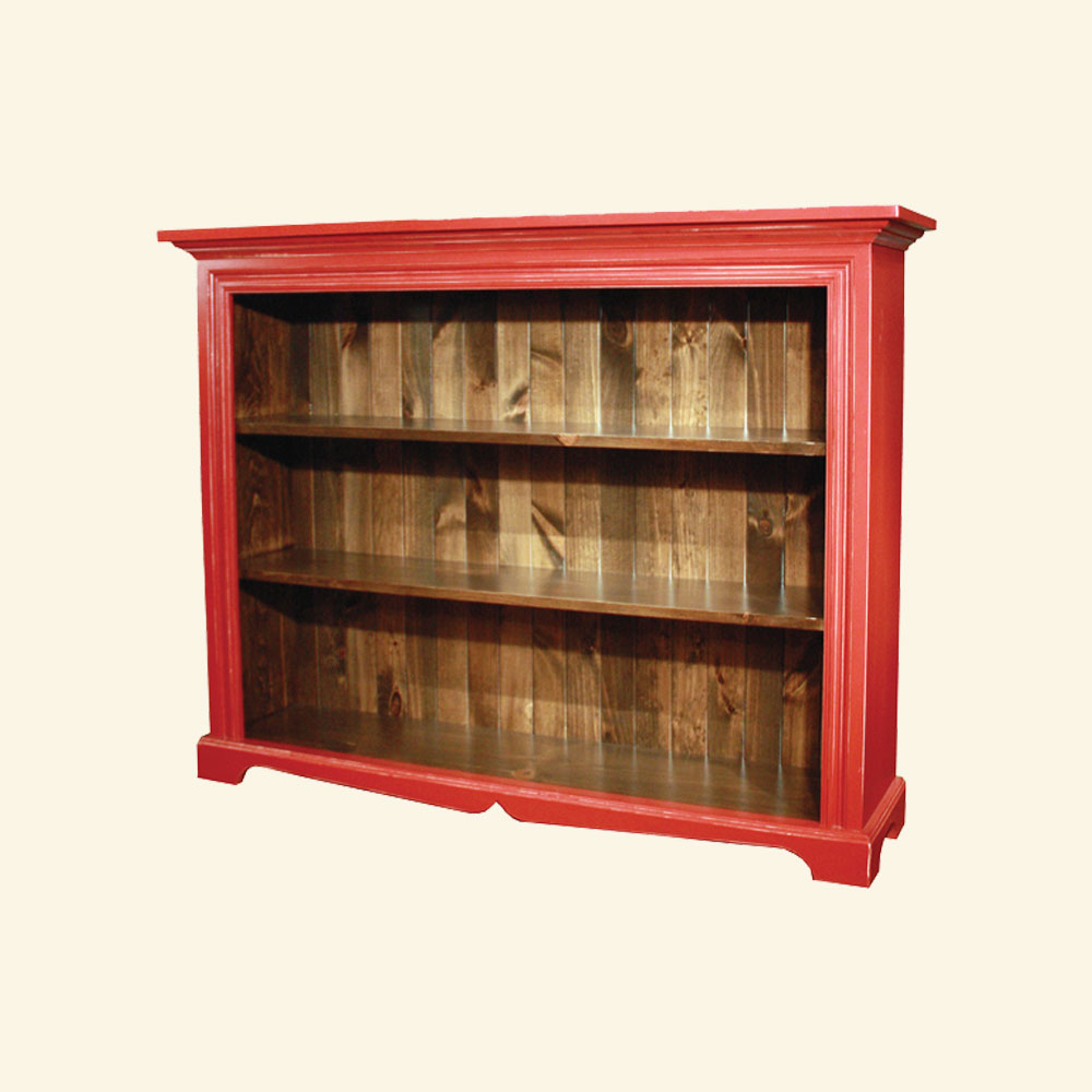 French Country Low Bookcase, Fort York Red
