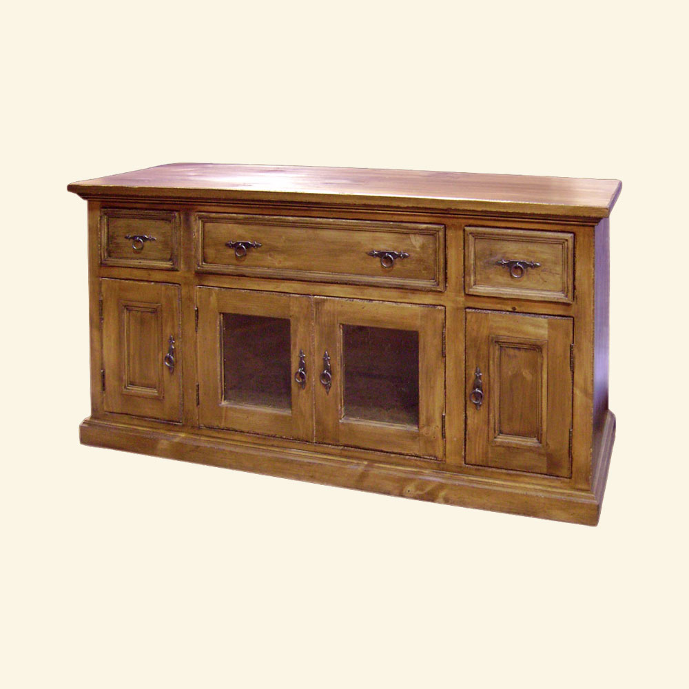 French Country Media Console stained Caramel