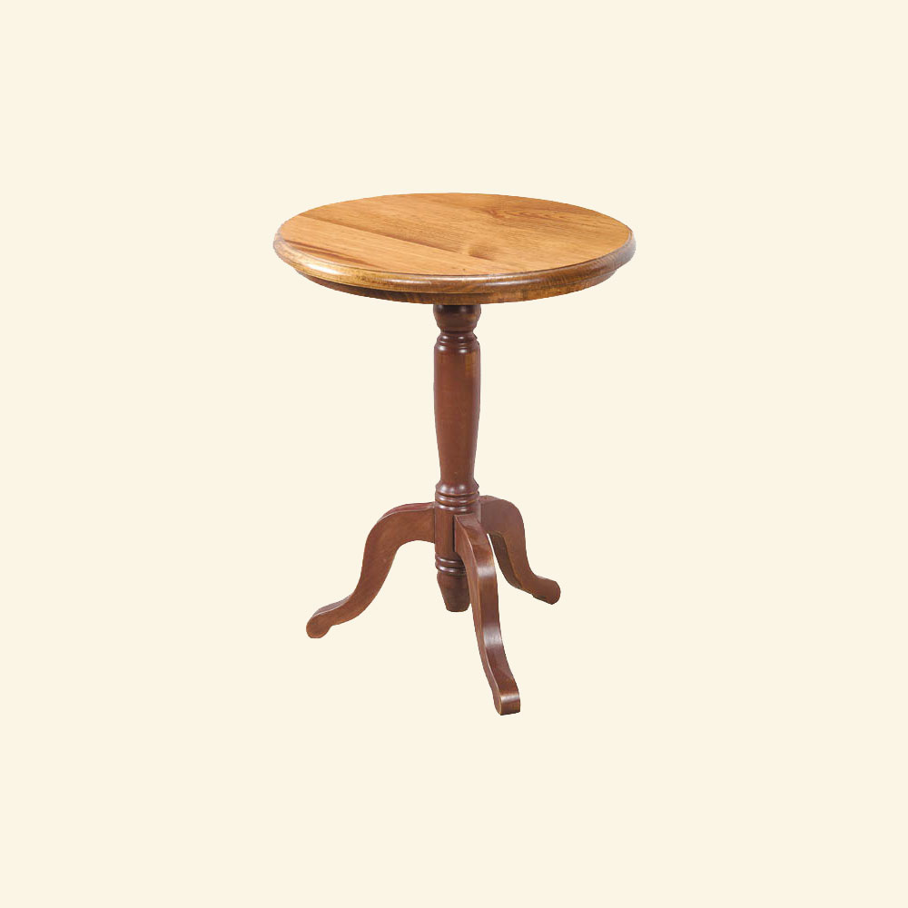 French Country Pedestal End Table