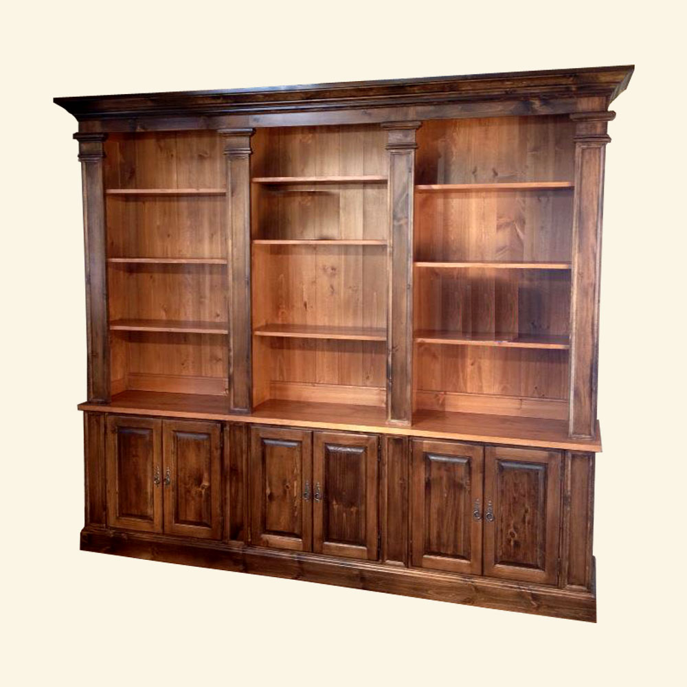 French Provincial Bookcase Wall Unit