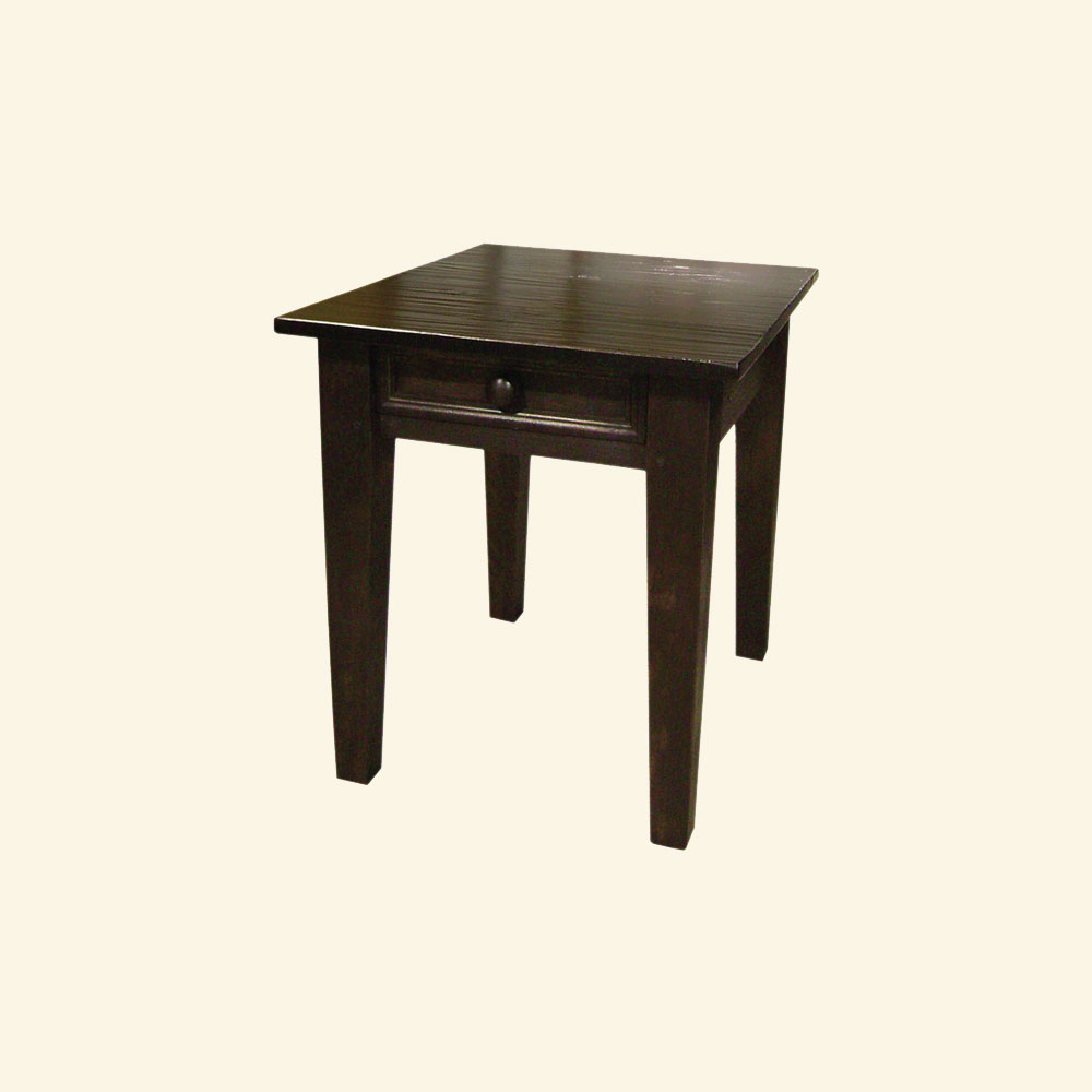 French Country Square Leg End Table