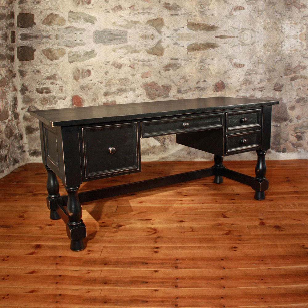 French Country Turned Leg Desk, interior