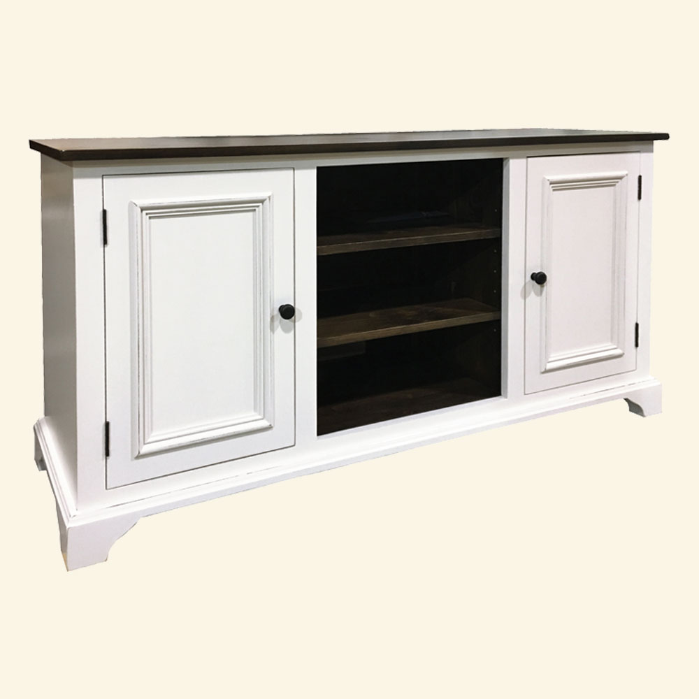 French Country TV Stand with Doors
