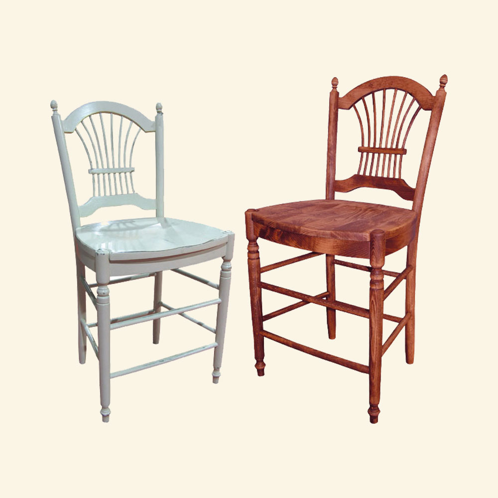 French Country Wheat Back Counter Stool and Barstool