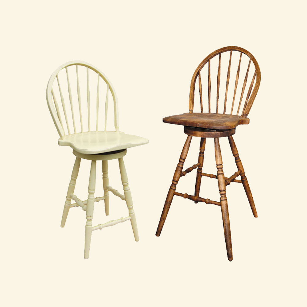 French Country Windsor Stool and Barstool