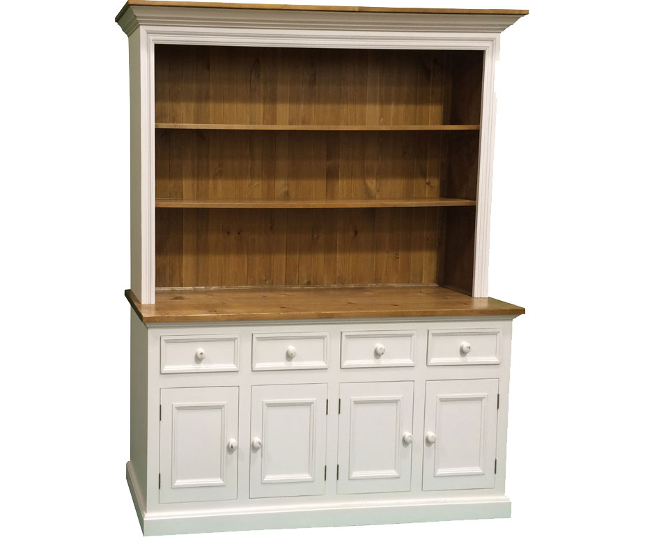 French Country 4 Door Open Cupboard painted