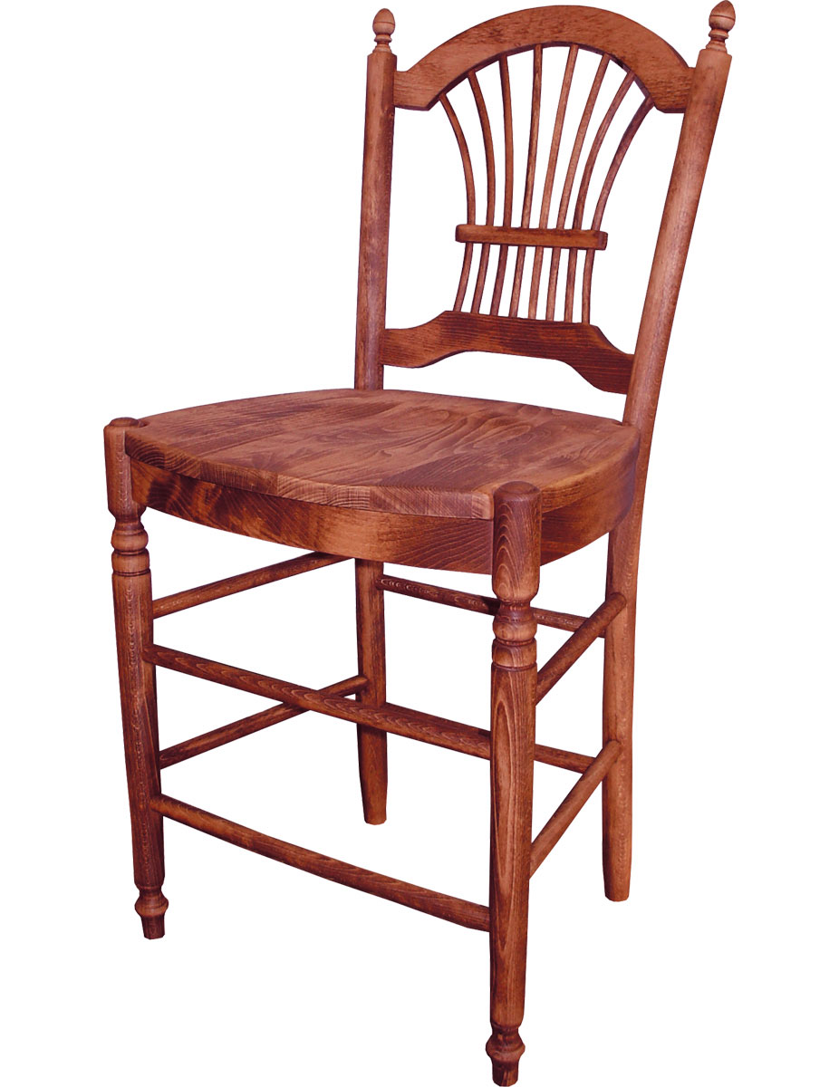 Wheat Back Counter Stool stained