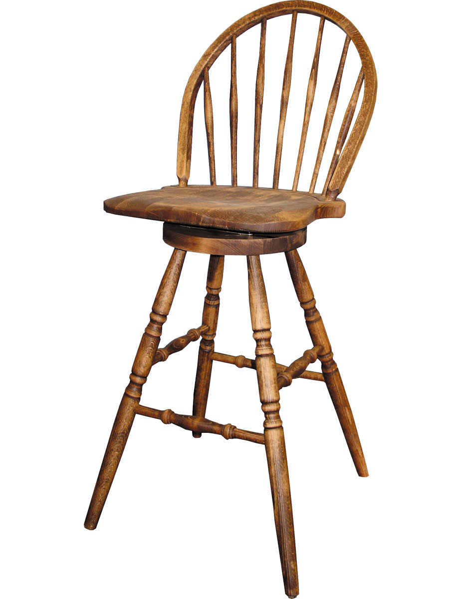 windsor stool with walnut stain