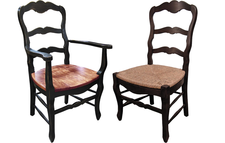 Country Dining Room Ladderback Chairs Interior Design