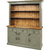 French Country 3 Door Open Cupboard painted Sage