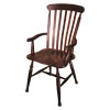 Farmhouse Lath Back Arm Chair in Black Cherry stain