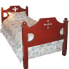 French Country Decorative Bed Bed, Red