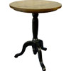 French Country Square Leg End Table painted Black