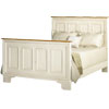 French Country Raised Panel Bed painted White