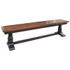 French Country Trestle Bench painted