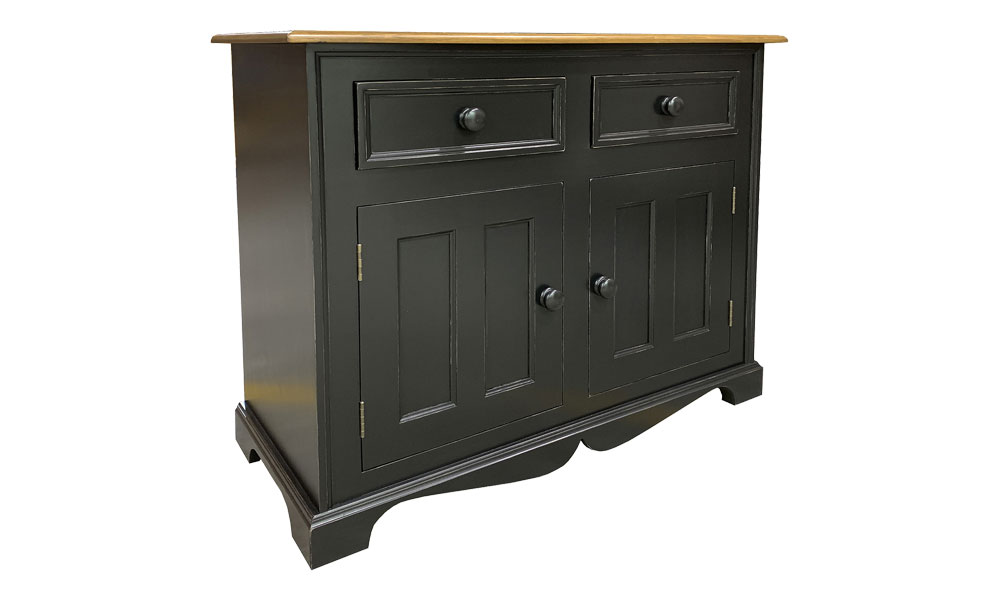 2 Door Buffet, painted Black