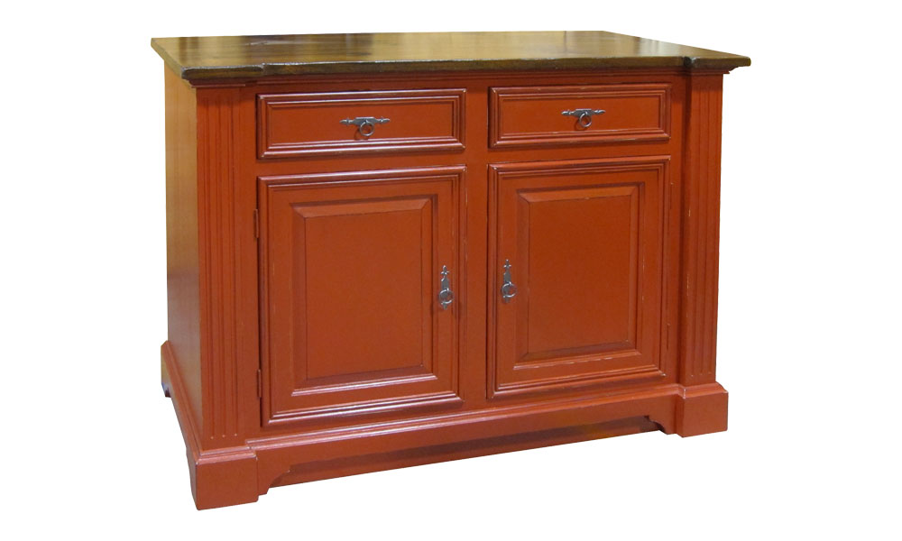 French Country Two Door Provincial Buffet painted Red