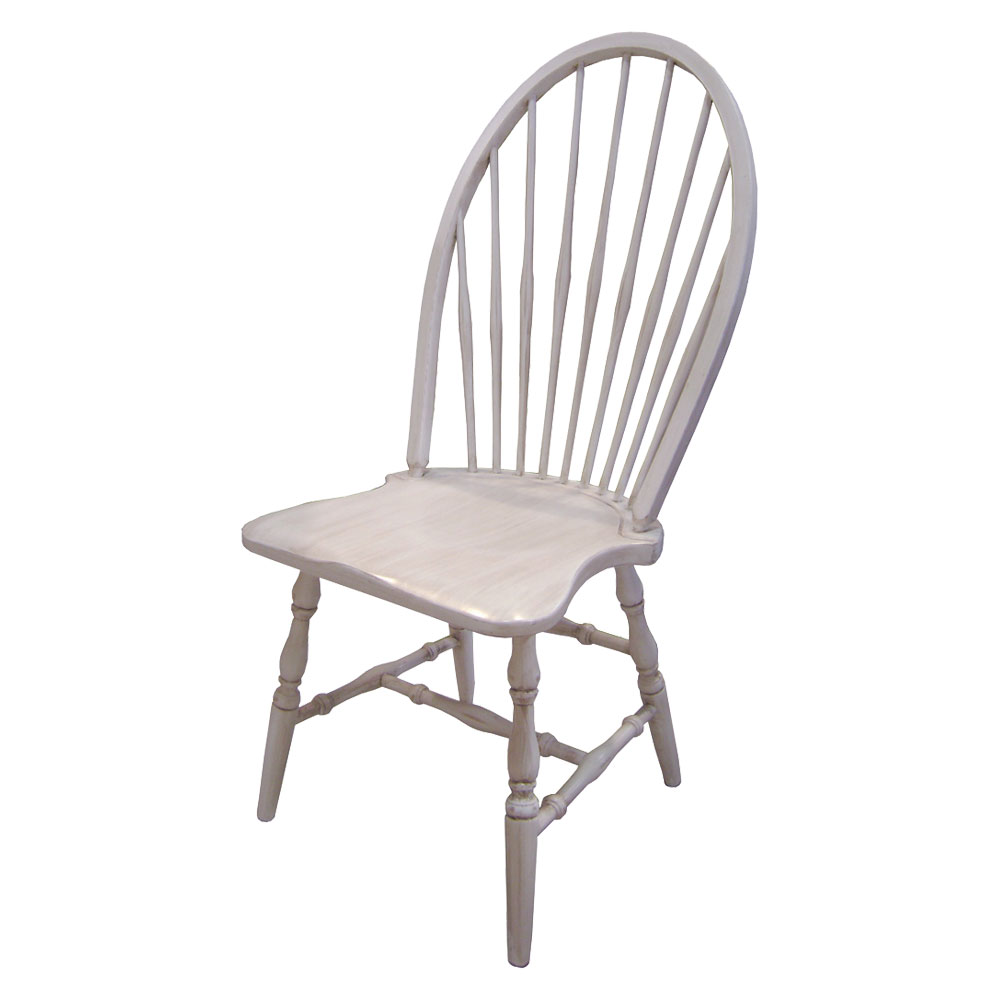 Bow Back Windsor Dining Chair, White with Glaze