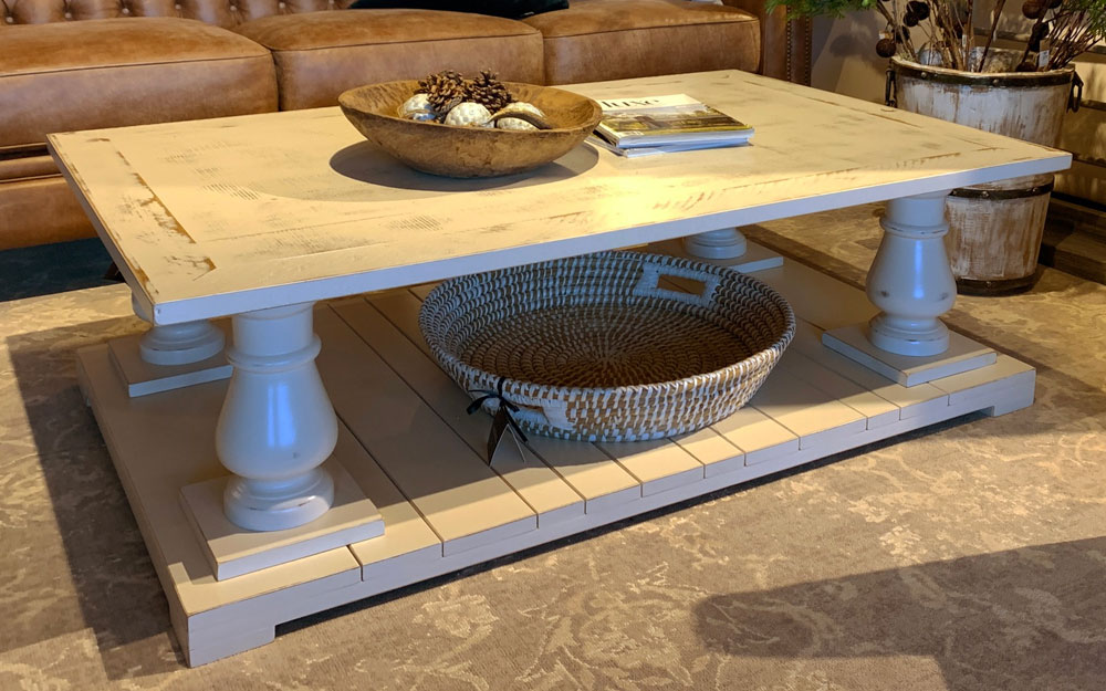 Turned Pedestal Coffee Table