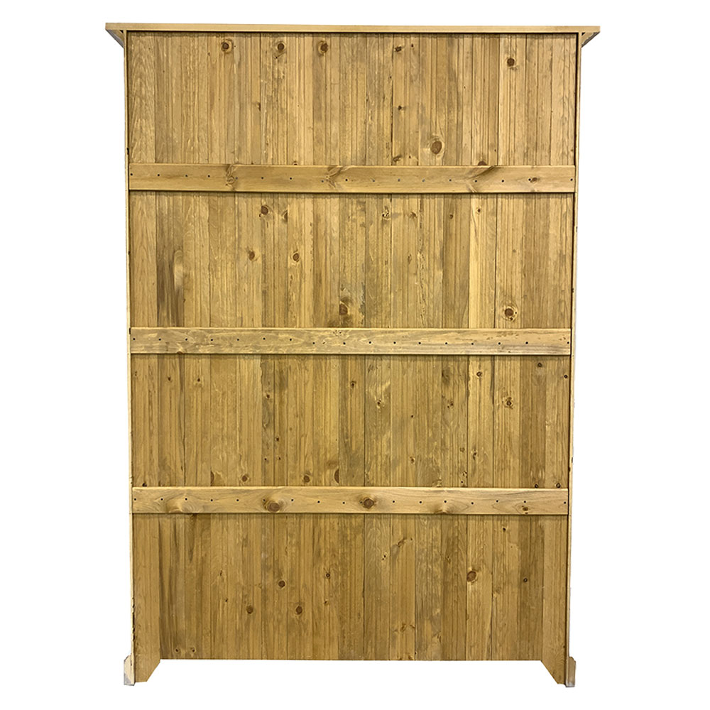 French Country Double Bookcase, Back View