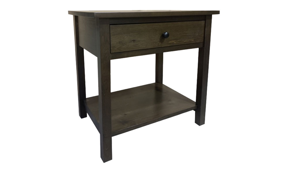 French Country Farmhouse Nightstand, stained Walnut