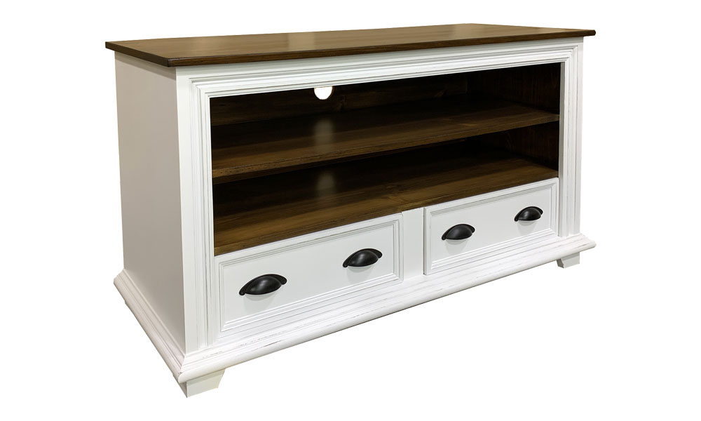 French Country Flat Screen TV Stand, Angle View