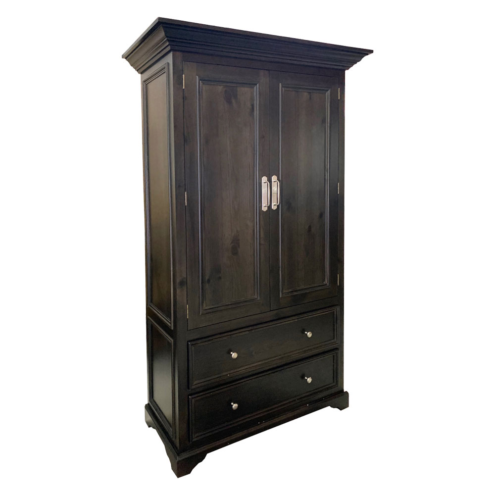 French Provincial Wardrobe, stained in Ebony