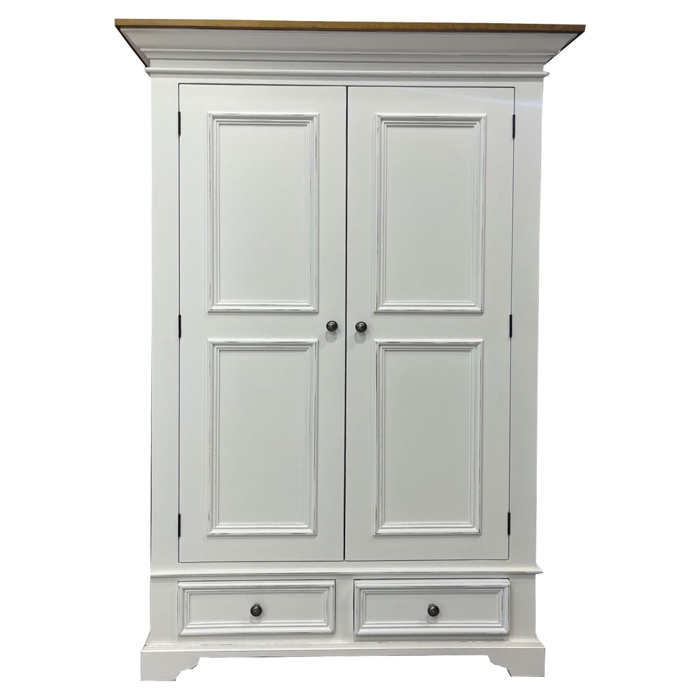 French Country Garde-robe Armoire, Front View