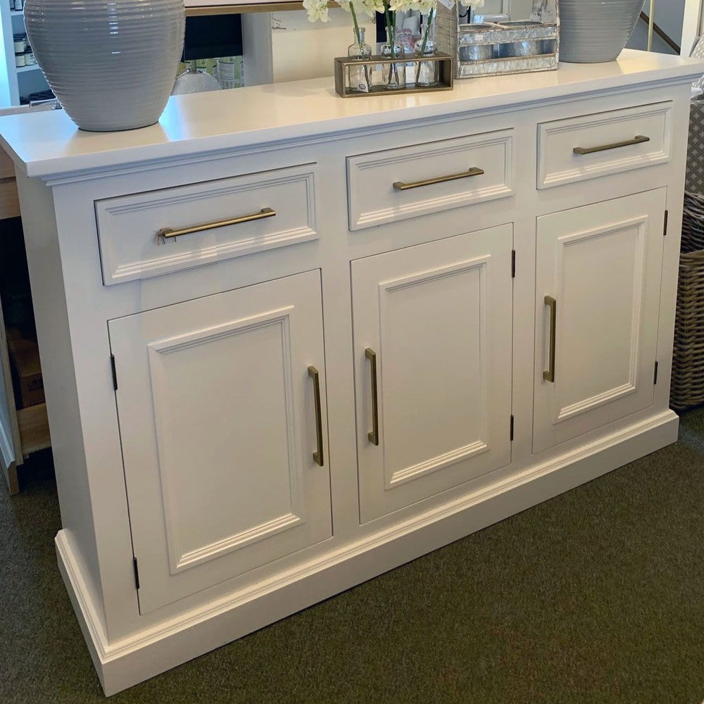 3 Door Sideboard, painted White