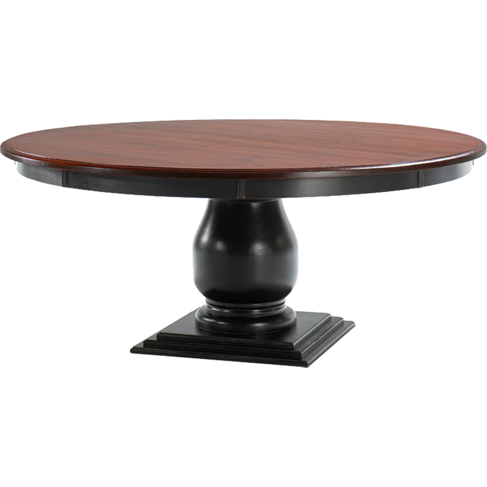 Black painted round Pedestal Table