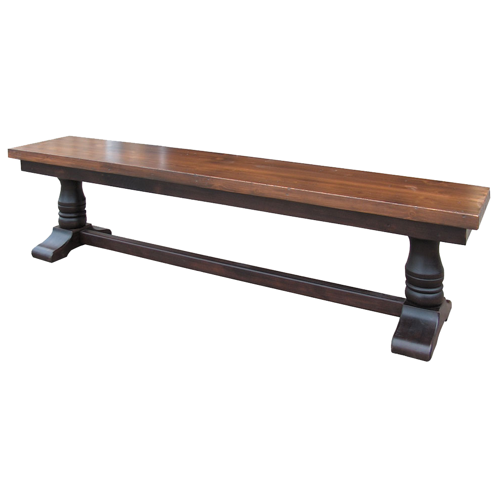 Trestle Bench, painted Black