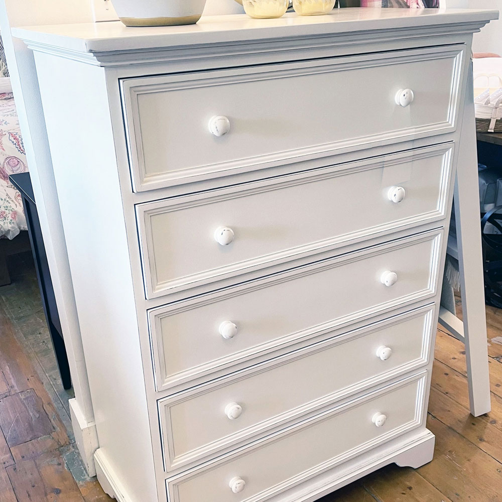 Five Drawer Tall Dresser