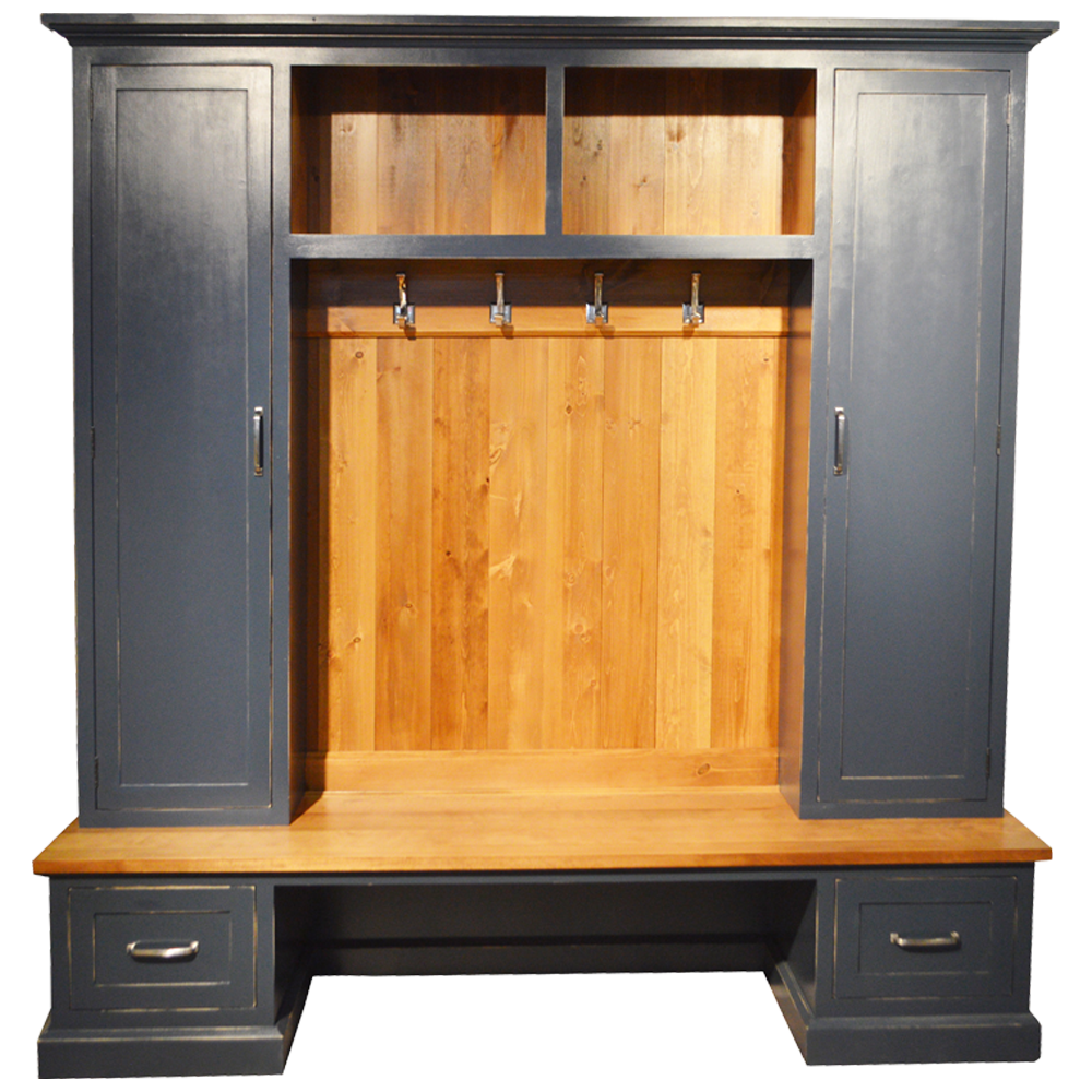 Mudroom Cabinet, painted in Marine Blue