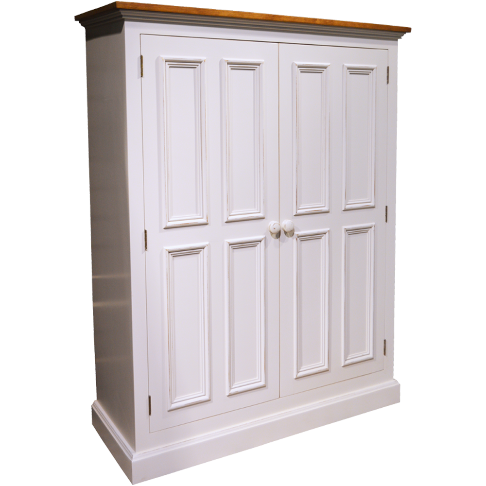 French Linen Cupboard, painted White