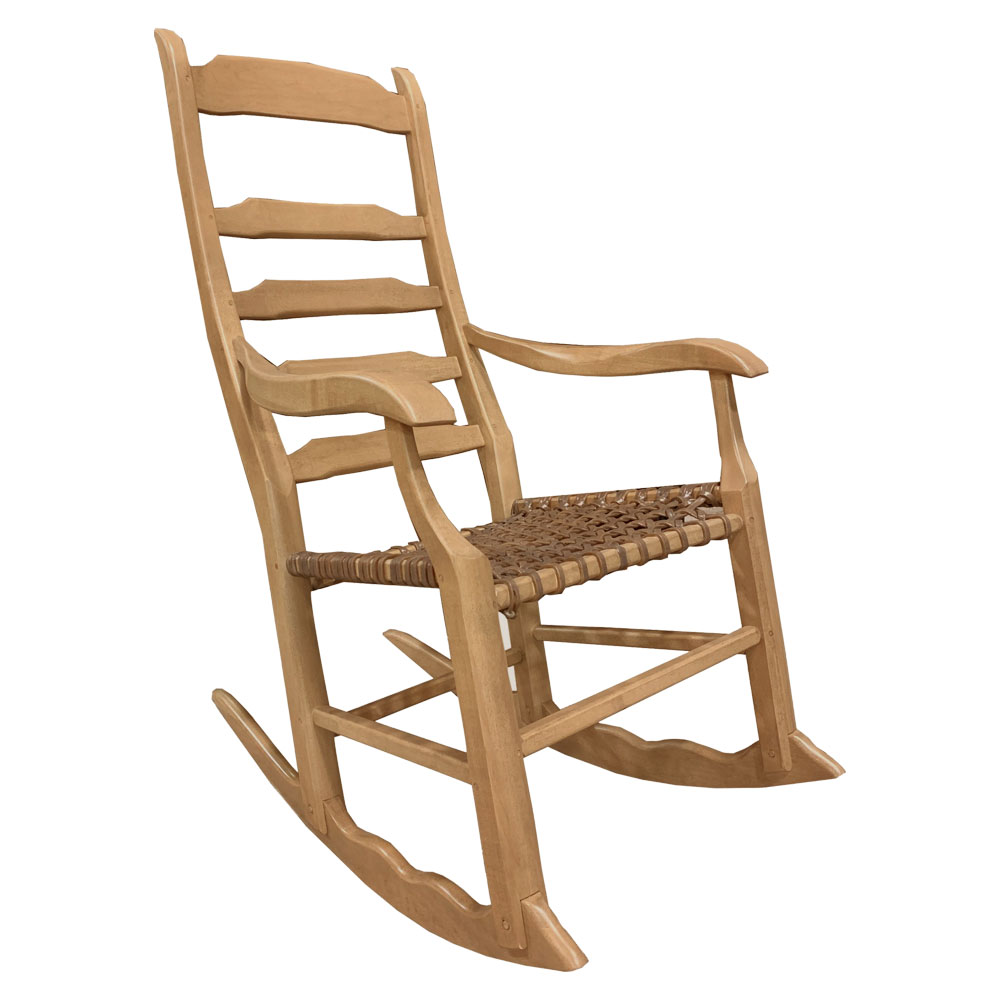 French Country Ladderback Rocking Chair, Stained