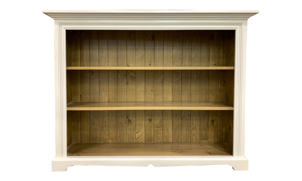 French Country Low Bookcase, Front View