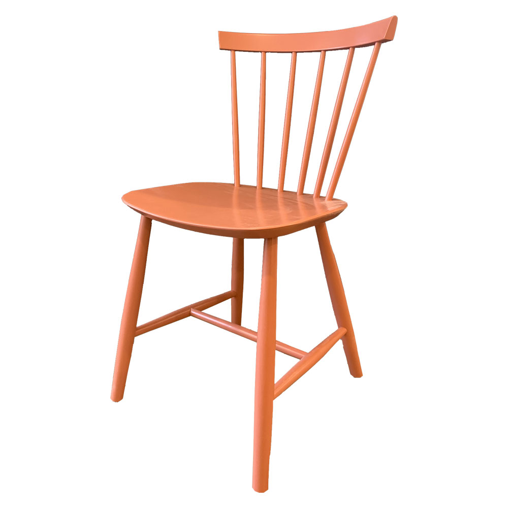 Modern Windsor Side Chair, Salmon