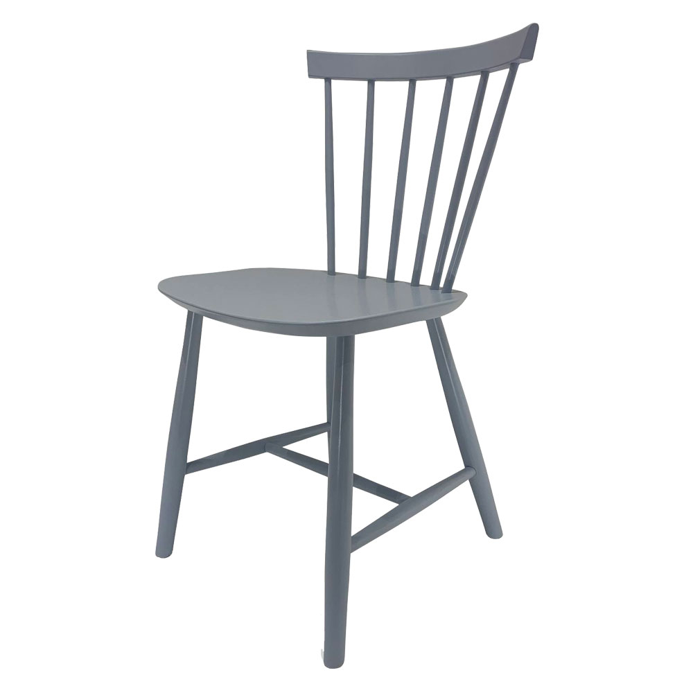 Modern Windsor Side Chair, Gray