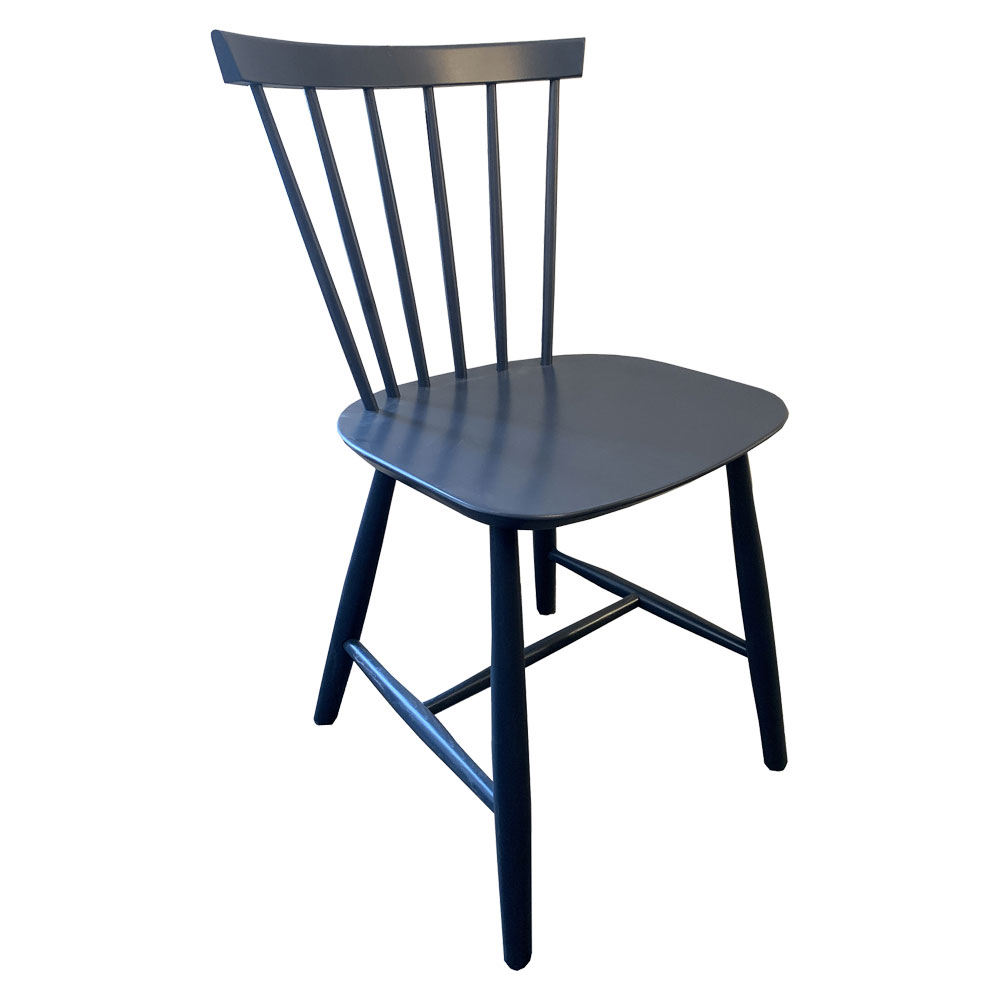 Modern Windsor Side Chair, Navy Blue