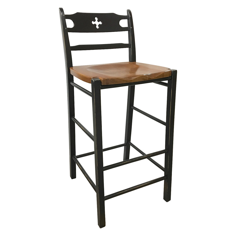 French Country Paysanne Counter Stool painted Black