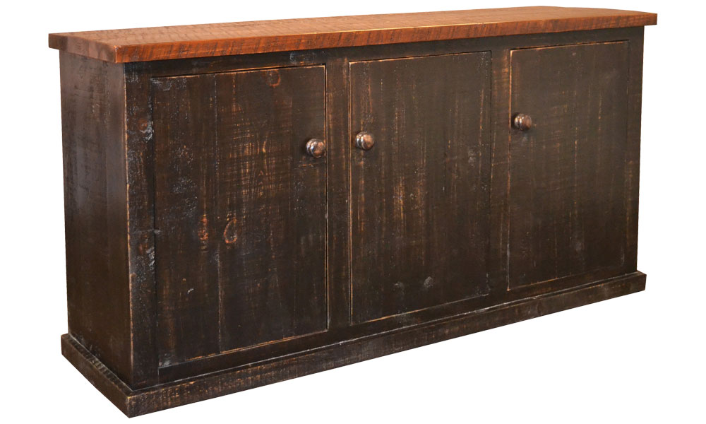 Rustic Cottage Sideboard, stained Ebony