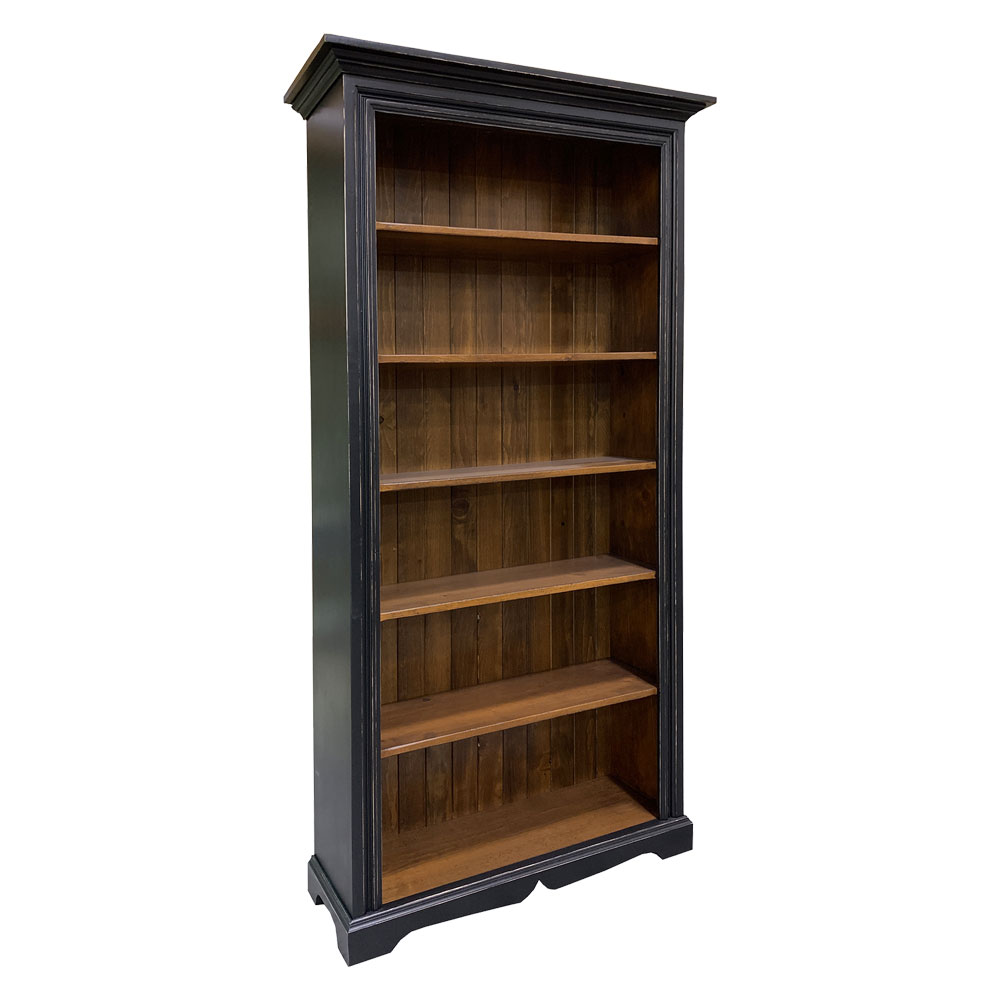 Seven Foot Bookcase, Painted Black