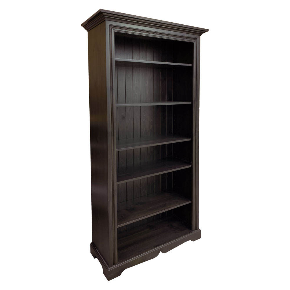 French Country Seven Foot Bookcase, Stained Walnut