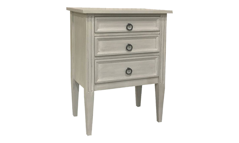 Provincial Three Drawer Nightstand