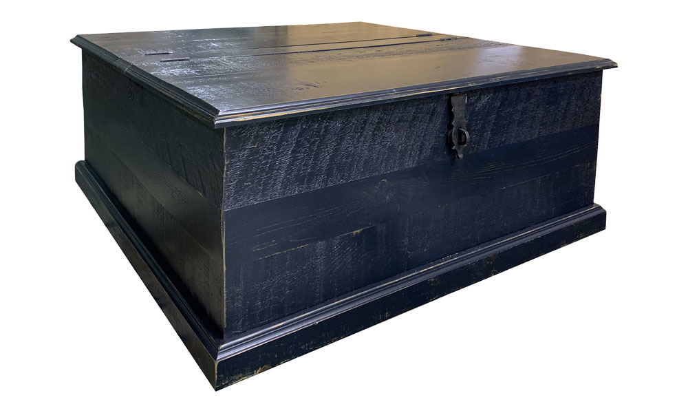 Rustic Trunk Coffee Table, painted Marine