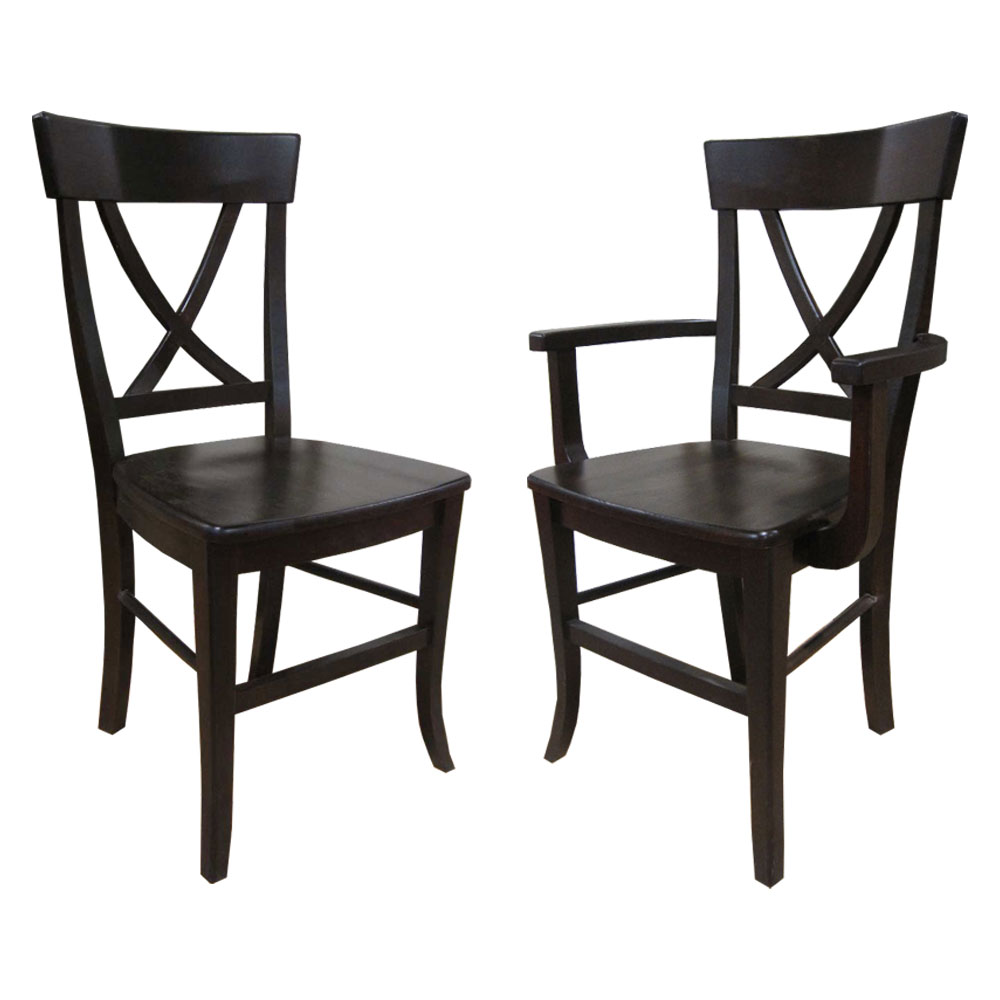 French Country X Back Side Chair and Arm Chair