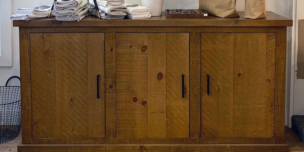 Rustic Cottage Sideboard, Stained Natural