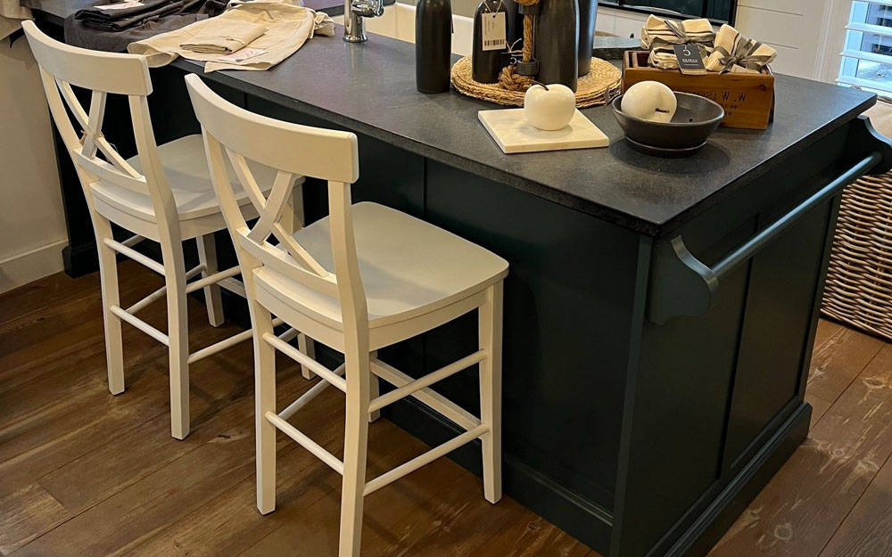 French Country X Back Counter Stool